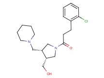 [(3R*,4R*)-1-[3-(2-chlorophenyl)propanoyl]-4-(piperidin-1-ylmethyl)pyrrolidin-3-yl]methanol
