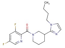 2-{[3-(1-butyl-1H-imidazol-2-yl)piperidin-1-yl]carbonyl}-3,5-difluoropyridine