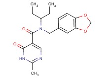 N-(1,3-benzodioxol-5-ylmethyl)-N-(1-ethylpropyl)-2-methyl-6-oxo-1,6-dihydropyrimidine-5-carboxamide