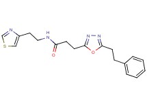 3-[5-(2-phenylethyl)-1,3,4-oxadiazol-2-yl]-N-[2-(1,3-thiazol-4-yl)ethyl]propanamide