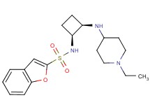 N-{(1S*,2R*)-2-[(1-ethyl-4-piperidinyl)amino]cyclobutyl}-1-benzofuran-2-sulfonamide