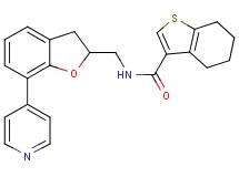 N-{[7-(4-pyridinyl)-2,3-dihydro-1-benzofuran-2-yl]methyl}-4,5,6,7-tetrahydro-1-benzothiophene-3-carboxamide