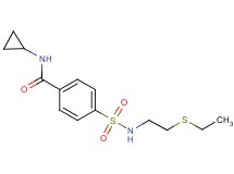 N-cyclopropyl-4-({[2-(ethylthio)ethyl]amino}sulfonyl)benzamide