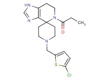 1'-[(5-chloro-2-thienyl)methyl]-5-propionyl-1,5,6,7-tetrahydrospiro[imidazo[4,5-c]pyridine-4,4'-piperidine]