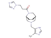 (1S*,5R*)-3-[(4-methyl-1H-imidazol-5-yl)methyl]-6-[3-(1H-1,2,4-triazol-1-yl)propanoyl]-3,6-diazabicyclo[3.2.2]nonane