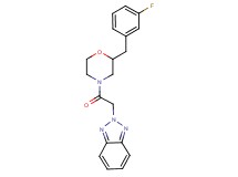 2-{2-[2-(3-fluorobenzyl)-4-morpholinyl]-2-oxoethyl}-2H-1,2,3-benzotriazole
