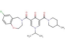 3-[(7-chloro-2,3-dihydro-1,4-benzoxazepin-4(5H)-yl)carbonyl]-1-isopropyl-5-[(4-methyl-1-piperidinyl)carbonyl]-4(1H)-pyridinone