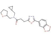 3-[5-(1,3-benzodioxol-5-yl)-1,3,4-oxadiazol-2-yl]-N-(cyclopropylmethyl)-N-(tetrahydro-2-furanylmethyl)propanamide