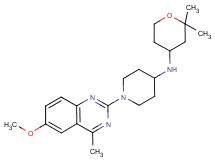 N-(2,2-dimethyltetrahydro-2H-pyran-4-yl)-1-(6-methoxy-4-methyl-2-quinazolinyl)-4-piperidinamine