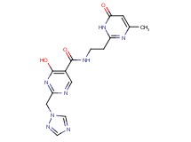 4-hydroxy-N-[2-(4-methyl-6-oxo-1,6-dihydropyrimidin-2-yl)ethyl]-2-(1H-1,2,4-triazol-1-ylmethyl)pyrimidine-5-carboxamide