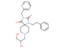 8-(2,3-dihydroxypropyl)-1-(2-phenylethyl)-3-(2-pyridinylmethyl)-1,3,8-triazaspiro[4.5]decane-2,4-dione