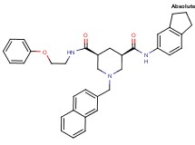 (3R,5S)-N-(2,3-dihydro-1H-inden-5-yl)-1-(2-naphthylmethyl)-N'-(2-phenoxyethyl)-3,5-piperidinedicarboxamide