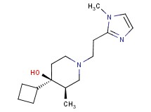 (3R*,4R*)-4-cyclobutyl-3-methyl-1-[2-(1-methyl-1H-imidazol-2-yl)ethyl]piperidin-4-ol