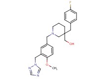 {3-(4-fluorobenzyl)-1-[4-methoxy-3-(1H-1,2,4-triazol-1-ylmethyl)benzyl]-3-piperidinyl}methanol