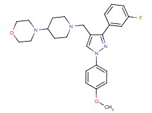 4-(1-{[3-(3-fluorophenyl)-1-(4-methoxyphenyl)-1H-pyrazol-4-yl]methyl}-4-piperidinyl)morpholine