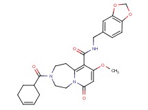 N-(1,3-benzodioxol-5-ylmethyl)-3-(3-cyclohexen-1-ylcarbonyl)-9-methoxy-7-oxo-1,2,3,4,5,7-hexahydropyrido[1,2-d][1,4]diazepine-10-carboxamide