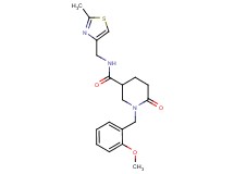 1-(2-methoxybenzyl)-N-[(2-methyl-1,3-thiazol-4-yl)methyl]-6-oxo-3-piperidinecarboxamide