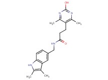 N-[(2,3-dimethyl-1H-indol-5-yl)methyl]-3-(2-hydroxy-4,6-dimethylpyrimidin-5-yl)propanamide