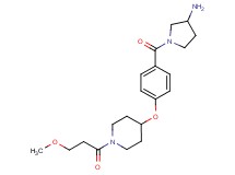 1-(4-{[1-(3-methoxypropanoyl)-4-piperidinyl]oxy}benzoyl)-3-pyrrolidinamine hydrochloride
