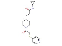 N-cyclopropyl-3-{1-[(4-pyridinylthio)acetyl]-4-piperidinyl}propanamide