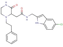 N-[(5-chloro-1H-indol-2-yl)methyl]-2-[3-oxo-1-(2-phenylethyl)-2-piperazinyl]acetamide