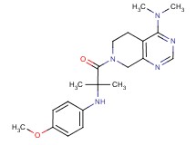7-{2-[(4-methoxyphenyl)amino]-2-methylpropanoyl}-N,N-dimethyl-5,6,7,8-tetrahydropyrido[3,4-d]pyrimidin-4-amine