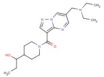 1-[1-({6-[(diethylamino)methyl]pyrazolo[1,5-a]pyrimidin-3-yl}carbonyl)piperidin-4-yl]propan-1-ol