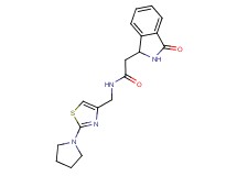 2-(3-oxo-2,3-dihydro-1H-isoindol-1-yl)-N-[(2-pyrrolidin-1-yl-1,3-thiazol-4-yl)methyl]acetamide