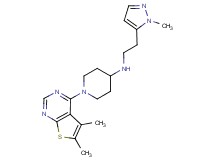 1-(5,6-dimethylthieno[2,3-d]pyrimidin-4-yl)-N-[2-(1-methyl-1H-pyrazol-5-yl)ethyl]piperidin-4-amine