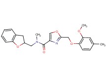 N-(2,3-dihydro-1-benzofuran-2-ylmethyl)-2-[(2-methoxy-4-methylphenoxy)methyl]-N-methyl-1,3-oxazole-4-carboxamide