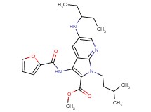 methyl 5-[(1-ethylpropyl)amino]-3-(2-furoylamino)-1-(3-methylbutyl)-1H-pyrrolo[2,3-b]pyridine-2-carboxylate