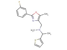 N-{[2-(3-fluorophenyl)-5-methyl-1,3-oxazol-4-yl]methyl}-N-methyl-1-(2-thienyl)ethanamine