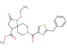 methyl 8-[(2-benzyl-1,3-thiazol-4-yl)carbonyl]-1-ethoxy-2-oxo-1,8-diazaspiro[4.5]decane-4-carboxylate
