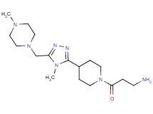 [3-(4-{4-methyl-5-[(4-methyl-1-piperazinyl)methyl]-4H-1,2,4-triazol-3-yl}-1-piperidinyl)-3-oxopropyl]amine dihydrochloride