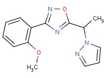 3-(2-methoxyphenyl)-5-[1-(1H-pyrazol-1-yl)ethyl]-1,2,4-oxadiazole