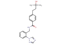 4-(3-hydroxy-3-methylbutyl)-N-[2-(1H-1,2,4-triazol-1-yl)benzyl]benzamide