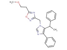 5-(2-methoxyethyl)-3-{[4-phenyl-5-(1-phenylethyl)-1H-imidazol-1-yl]methyl}-1,2,4-oxadiazole