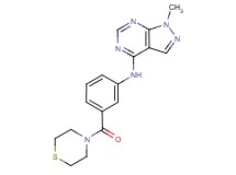 1-methyl-N-[3-(4-thiomorpholinylcarbonyl)phenyl]-1H-pyrazolo[3,4-d]pyrimidin-4-amine