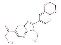 methyl 2-(2,3-dihydro-1,4-benzodioxin-6-yl)-3-ethyl-3H-imidazo[4,5-b]pyridine-6-carboxylate