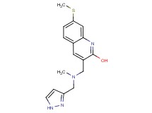 3-{[methyl(1H-pyrazol-3-ylmethyl)amino]methyl}-7-(methylthio)-2-quinolinol