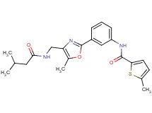 5-methyl-N-[3-(5-methyl-4-{[(3-methylbutanoyl)amino]methyl}-1,3-oxazol-2-yl)phenyl]-2-thiophenecarboxamide