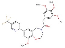 9-methoxy-7-[5-(trifluoromethyl)-2-pyridinyl]-4-[(3,4,5-trimethoxyphenyl)acetyl]-2,3,4,5-tetrahydro-1,4-benzoxazepine