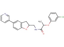 2-(3-chlorophenoxy)-N-{[5-(3-pyridinyl)-2,3-dihydro-1-benzofuran-2-yl]methyl}propanamide