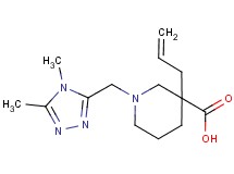 3-allyl-1-[(4,5-dimethyl-4H-1,2,4-triazol-3-yl)methyl]-3-piperidinecarboxylic acid