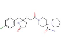 1'-{3-[2-(4-chlorobenzyl)-5-oxo-2-pyrrolidinyl]propanoyl}-1,4'-bipiperidine-4'-carboxamide