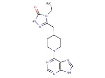 4-ethyl-5-{[1-(9H-purin-6-yl)-4-piperidinyl]methyl}-2,4-dihydro-3H-1,2,4-triazol-3-one