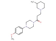 1-(4-methoxyphenyl)-4-[3-(3-methyl-1-piperidinyl)propanoyl]piperazine bis(trifluoroacetate)