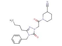 1-[(4-benzyl-3-butyl-5-oxo-4,5-dihydro-1H-1,2,4-triazol-1-yl)acetyl]-3-piperidinecarbonitrile