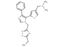 1-(5-{1-[(5-ethyl-1,2,4-oxadiazol-3-yl)methyl]-4-phenyl-1H-imidazol-5-yl}-3-thienyl)-N,N-dimethylmethanamine