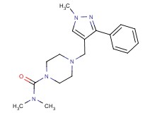 N,N-dimethyl-4-[(1-methyl-3-phenyl-1H-pyrazol-4-yl)methyl]piperazine-1-carboxamide